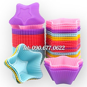 Mua Bộ 10 khuôn silicon 3 lớp làm bánh  rau câu  bánh bông lan  bánh da lợn  bánh Cookie ngôi sao 5 cánh – Mã số 1155
