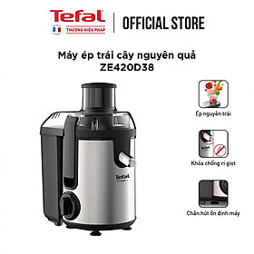 Máy ép trái cây Tefal ZE420D38 - Công suất 400W - Dung tích 950ML - Lưỡi dao làm bằng thép không rỉ cùng 2 chế độ ép - Hàng chính hãng