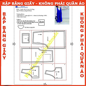 Rập giấy A0 đầm bé gái mã R285 (BẢN VẼ)