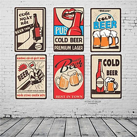 Mua Tranh Treo Tường Trang Trí Quán Bia  Bar  Quán Beer  Quán Nhậu  Tranh Vintage  Tranh Coffee  Nhà Hàng