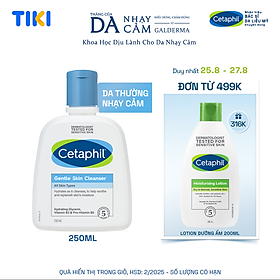 Sữa rửa mặt dịu lành cho da nhạy cảm Cetaphil Gentle Skin Cleanser 250ml