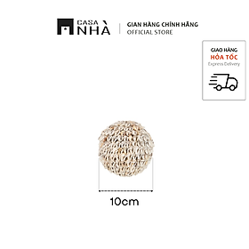 Mua Quả cầu vỏ sò thủ công - Trái banh đính vỏ sò thủ công trang trí 2 màu PASIH
