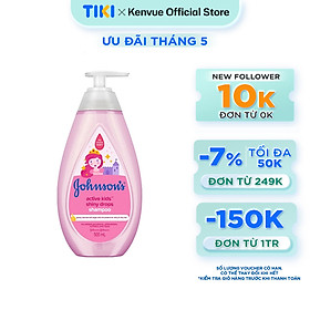 Dầu gội óng mượt cho bé gái Johnson's Active Kids Shiny Drops Shampoo 500ml