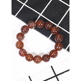 Vòng tay đá thạch anh tóc đỏ đậm mệnh hỏa, thổ - Ngọc Quý Gemstones