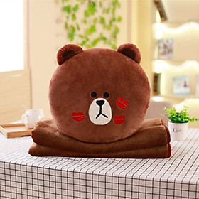 Mua Chăn gối văn phòng 2in1 gấu Line