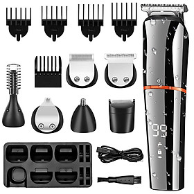SURKER 6 In 1 Hair Clipper Full Body Hair Trimmer 0mm Razor Shaver Nose trimmer Beard Trimmer kit