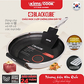 Chảo KIMS COOK Blackcube inox 3 lớp đáy từ chống dính