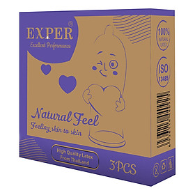 Bao Cao Su Exper - Natural Feel (Cực Siêu Mỏng) Hộp 3 Cái