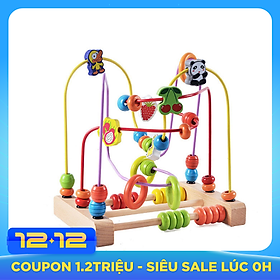 Đồ Chơi Gỗ Đồ Chơi Luồn Hạt - Đồ Chơi Thông Minh Cho Bé