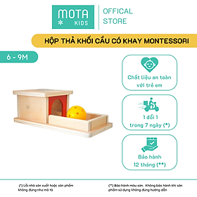 Đồ chơi hộp thả khối cầu cho bé 6-9 tháng Montessori Mota- Khơi gợi tò mò- Kích thích thính giác - Hàng chính hãng