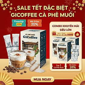 Cà Phê Muối Hòa Tan GiCoffee Chuẩn Vị Huế - Ít Ngọt (1 Hộp 10 gói x 16gr)