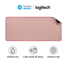 Bàn di chuột cỡ lớn Logitech Desk Mat - Đế cao su chống trượt, lướt dễ dàng, bề mặt chống đổ tràn, bền bỉ, nhỏ gọn - Màu