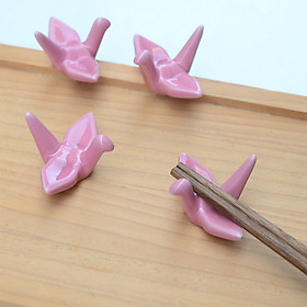 Combo 6 gác đũa bàn ăn gốm sứ hạc origami