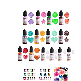 Mua Bộ 10 màu ancohol ink pha màu resin hiệu ứng màu loang