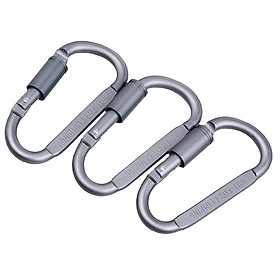 3pcs Alloy Carabiners Keychain Buckle Outdoor Camping Hiking Hardware Clips