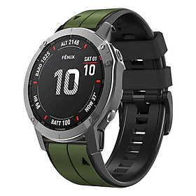 Dây Cao Su Hai Màu cho Garmin Epix Pro 47mm/Fenix 8/7/6/5/935/945 (22mm) & Garmin Epix Pro 51mm/Fenix 8X/7X/6X/5X (26mm) - Hàng Chính Hãng