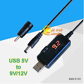 Mua Cáp chuyển đổi điện áp từ cổng USB 5V sang 9V/12V (2in1 màn hình LED)