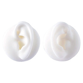 Soft Silicone Ear Model Simulated Ear Models Rubber Washable for Shop Brown