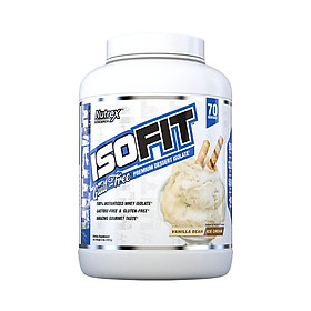 Nutrex ISOFIT, Sữa Tăng Cơ, Hỗ Trợ Đốt Mỡ, Bổ Sung 25G Whey Protein Isolate Tinh Khiết - Không Chứa Lactose, 12.2G EAA, 5.9G BCAA, Hộp 2.3KG, 70 Lần Dùng - Vanilla Be