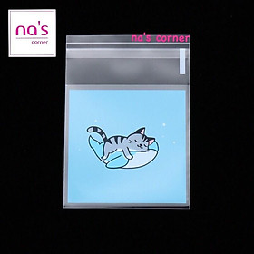 Mua Bộ 10 / 20 / 50 túi kiếng tự dính 7x7cm đựng bánh kẹo  thun cột tóc  quà tặng nhỏ xinh