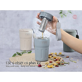 Mua Cốc ủ nhiệt có phin lọc iMat 380ml