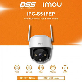 Camera WIFI Ngoài Trời IMOU S21FP S41FP có màu ban đêm, xoay 360 độ - Hàng chính hãng