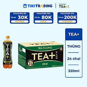 Thùng 24 Chai Trà Ô Long Tea+ Plus (320ml/Chai)