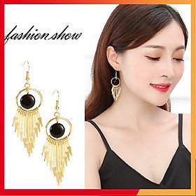 Bông Tai Tua Rua Sang Trọng Phong Cách Quý Phái Hàn Quốc