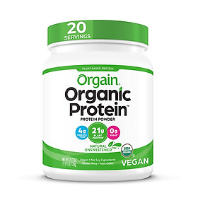 Đạm thực vật hữu cơ không chất làm ngọt Orgain Organic Plant Protein Natural Unsweetened 720g