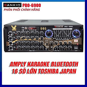 Âm ly Bluetooth SANKIO PRO-6900 - Amply karaoke 16 sò lớn tích hợp lọc xì, 2 quạt gió - Hàng chính hãng cao cấp