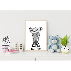 Tranh treo tường | Tranh cho bé-Black and White Safari Wall Art 81 , tranh canvas giá rẻ