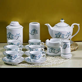Mua THƯỞNG TRÀ ĐẦY ĐỦ VỚI Bộ Ấm Chén Hoàng Tộc Vẽ Sen Xanh (Chưa bao gồm phụ kiện)  Bộ Ấm Pha Trà Đẹp  Bộ Chén Trà  Ấm Chén