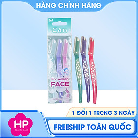 Dao Cạo Lông Mặt Cán Dài Dành Cho Nữ Kai Razor Can Face 17810 (Set 3 Cây)