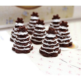 Bánh cây thông socola/ charm slime quà tặng trang trí