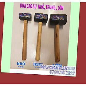 Búa cao su cán gỗ