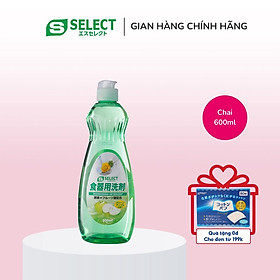 Nước Rửa Chén, Bát S Select Nhật Bản Hương Táo 600ml