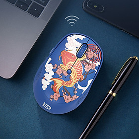 Chuột không dây forter e650 silent mouse họa tiết kute - hàng chính hãng