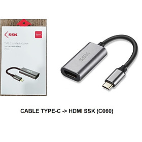 Mua Cáp chuyển đổi Type C to HDMI SSK C060 Kết nối Laptop USB-C với Máy Chiếu - Hàng Nhập Khẩu