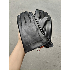 Bao tay da nam BHY8717 Găng tay nam da cừu. Tích hợp cảm ứng, Lót lông ấm