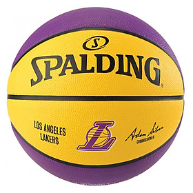 Bóng rổ Spalding NBA Team Los Angeles Lakers 83-510Z Outdoor size 7- Tặng kèm Kim bơm bóng và Túi lưới đựng bóng