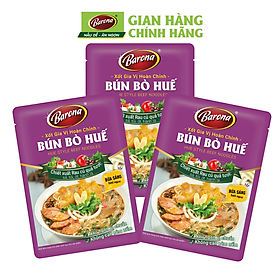 Hình ảnh Combo 3 gói Gia Vị Hoàn Chỉnh Barona - Bún Bò Huế 80g