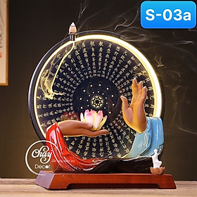 Mua Đèn Thác Trầm Phật Thủ Liên Hoa Để Bàn Trang Trí Phòng Cao Cấp Phong Thuỷ