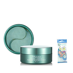 Mặt Nạ Dưỡng Da Săn Chắc, Cải Thiện Nếp Nhăn Vùng Mắt Chiết Xuất Ngọc Trai JMsolution Marine Luminous Pearl Deep Moisture Eye Patch 90g + Tặng Kèm 1 Túi Lưới Rửa Mặt Tạo Bọt