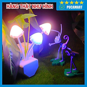 Mua Đèn Ngủ Cảm Ứng Ánh Sáng Hình Nấm Thông Minh