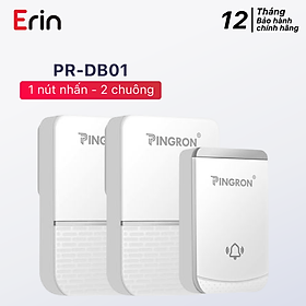 Chuông cửa không dây chuông báo khách không dây PINGRON PR-DB01 - Âm thanh 85Db, điều chỉnh 4 mức âm lượng, khoảng cách 300M