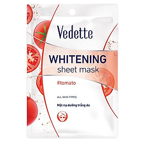Mặt Nạ Giấy Dưỡng Trắng Da Vedette Cà Chua 25g/22ml