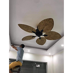 Mua Quạt Trần Cánh Xoè Đẹp Lõi Đồng Có Điều Khiển Nhiều Tốc Độ Quạt
