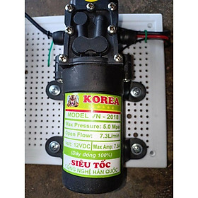 Mua Bơm tăng áp mini hồi lưu 12v 220v tự ngắt Hàn Korea 7.3 lít/p phun thuốc  tưới cây  phun sương