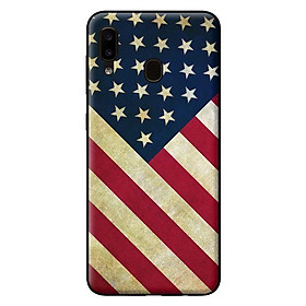 Ốp lưng in cho Samsung Galaxy A20 mẫu Cờ Mỹ - Hàng chính hãng