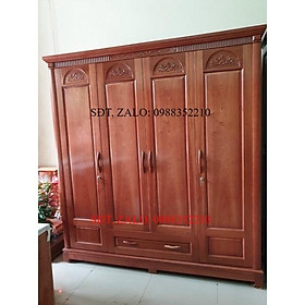 Tủ quần áo gỗ xoan đào A02 phòng ngủ mới